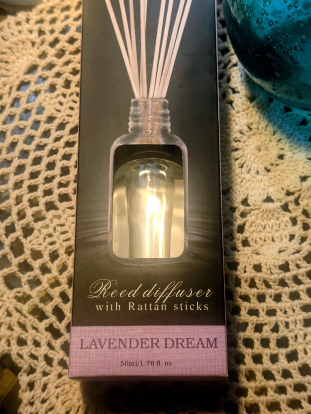 Lavender Dream Reed Diffuser with Rattan Sticks - Lavender - NIB